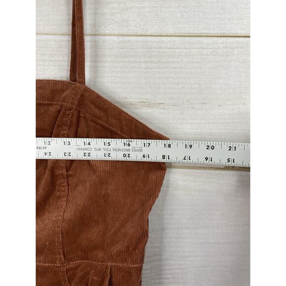 Love Tree Corduroy Dress Womens XL Brick Red Spaghetti Strap Button Front NWT - Picture 3 of 9